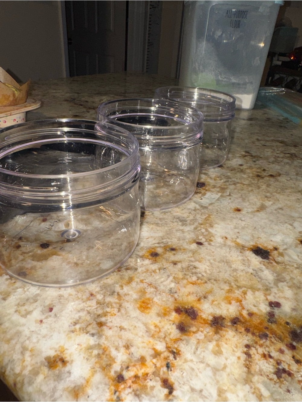 Three-Piece Clearly elegant Stackable Storage Jars with Black Lids Tupperware - Picture 5 of 9
